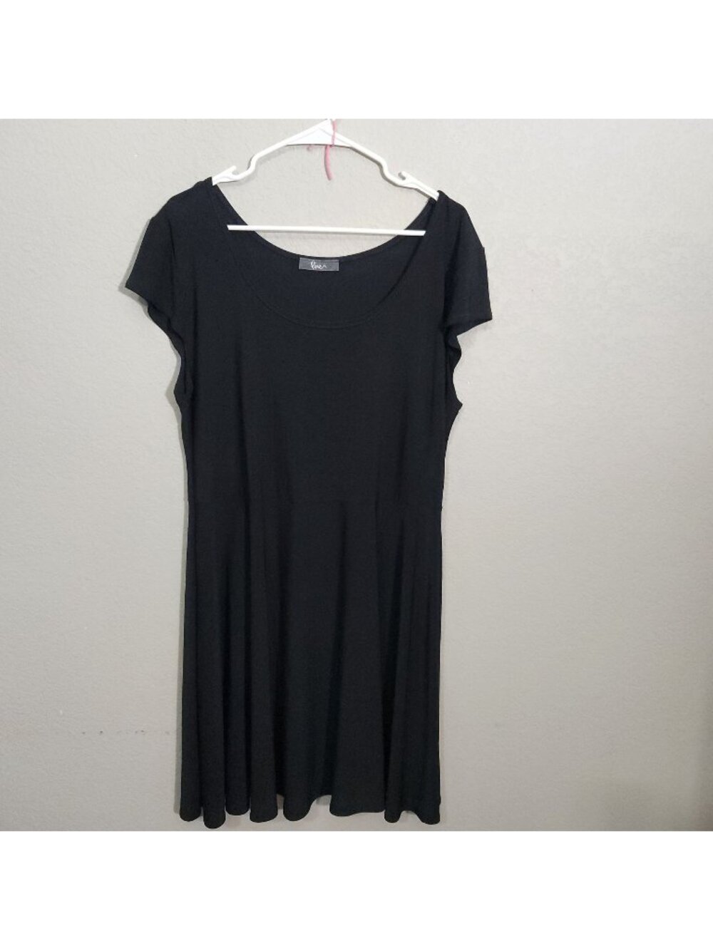 Lime Dress Womens Size 2X Black Cap Sleeve Fit & Flare Soft Stretchy